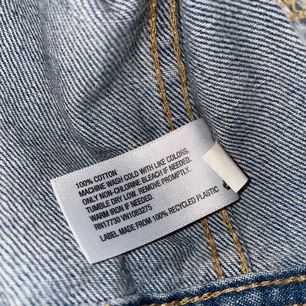 I Want to Believe Sci-Fi / X-Files & Mushroom Embroidered Jean “Denim” Jacket - Picture 3 of 5
